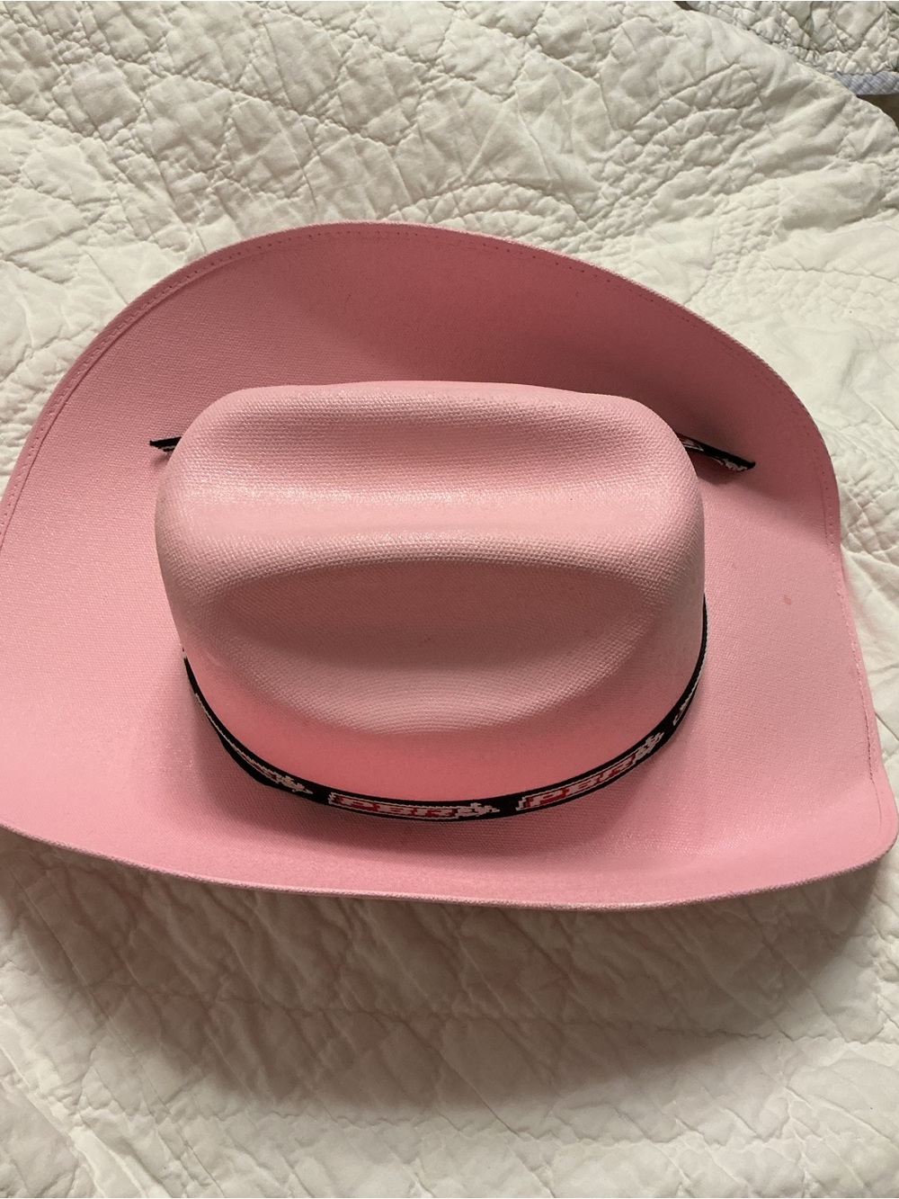 PBR bullhide pink Western Cowboy Hat with Decorative Band